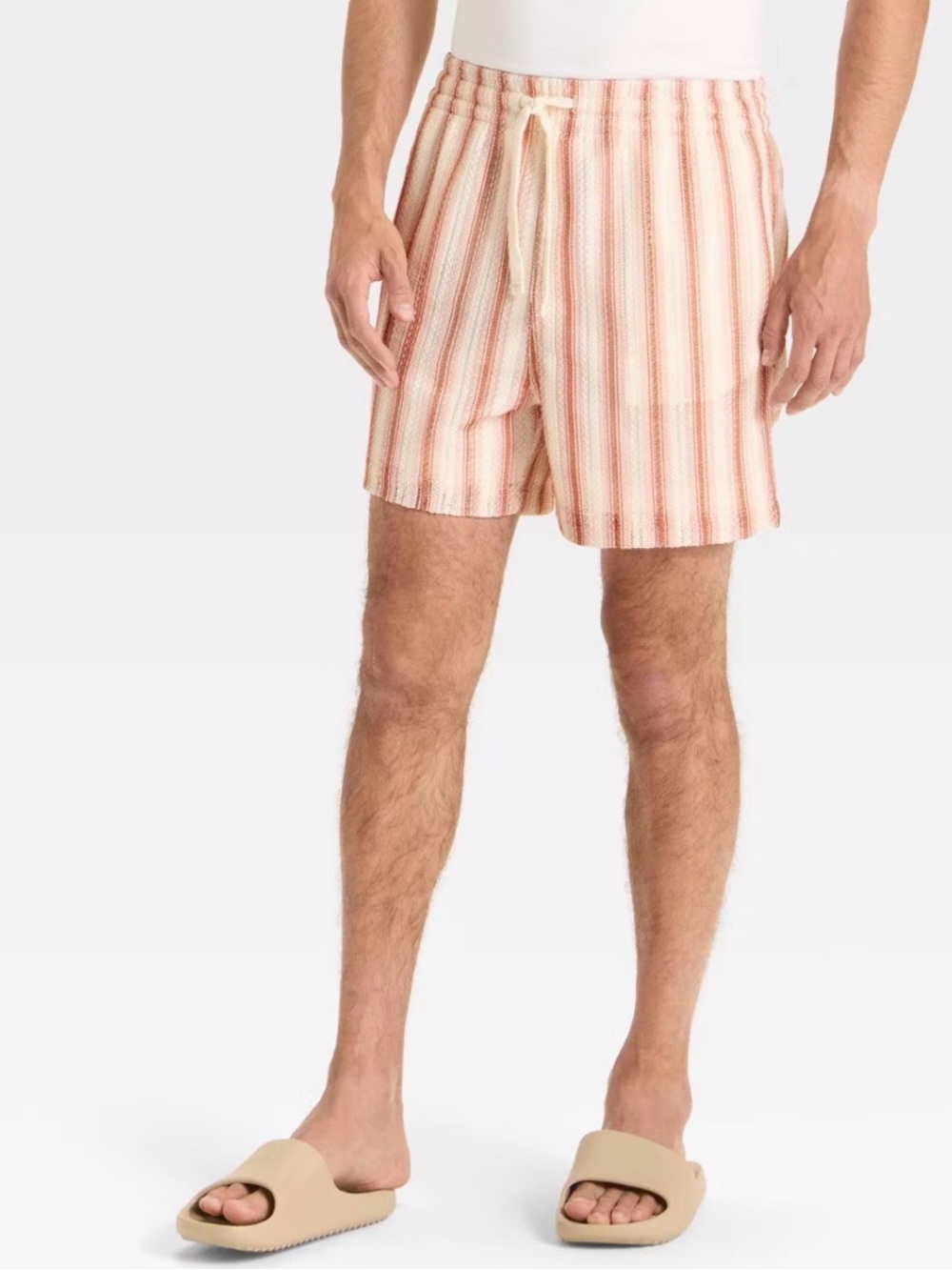 Original Use men’s Striped brown pink Cream coastal drawstring Shorts size S NEW